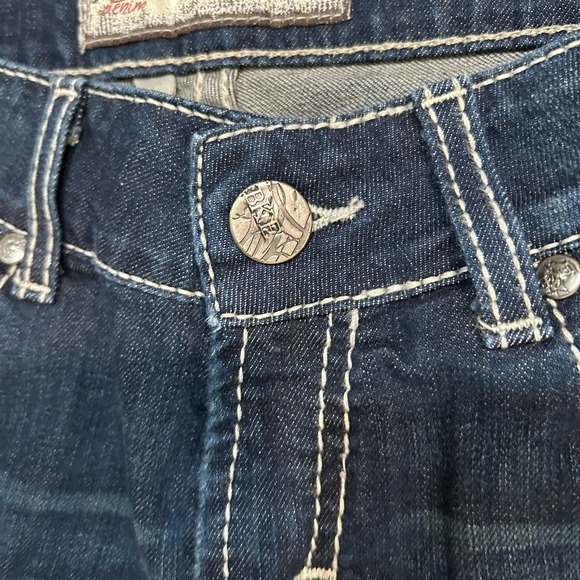 BKE Denim Womens Jeans 29R Dark Wash Faded Bootcut Preppy Casual Denim - Picture 5 of 16